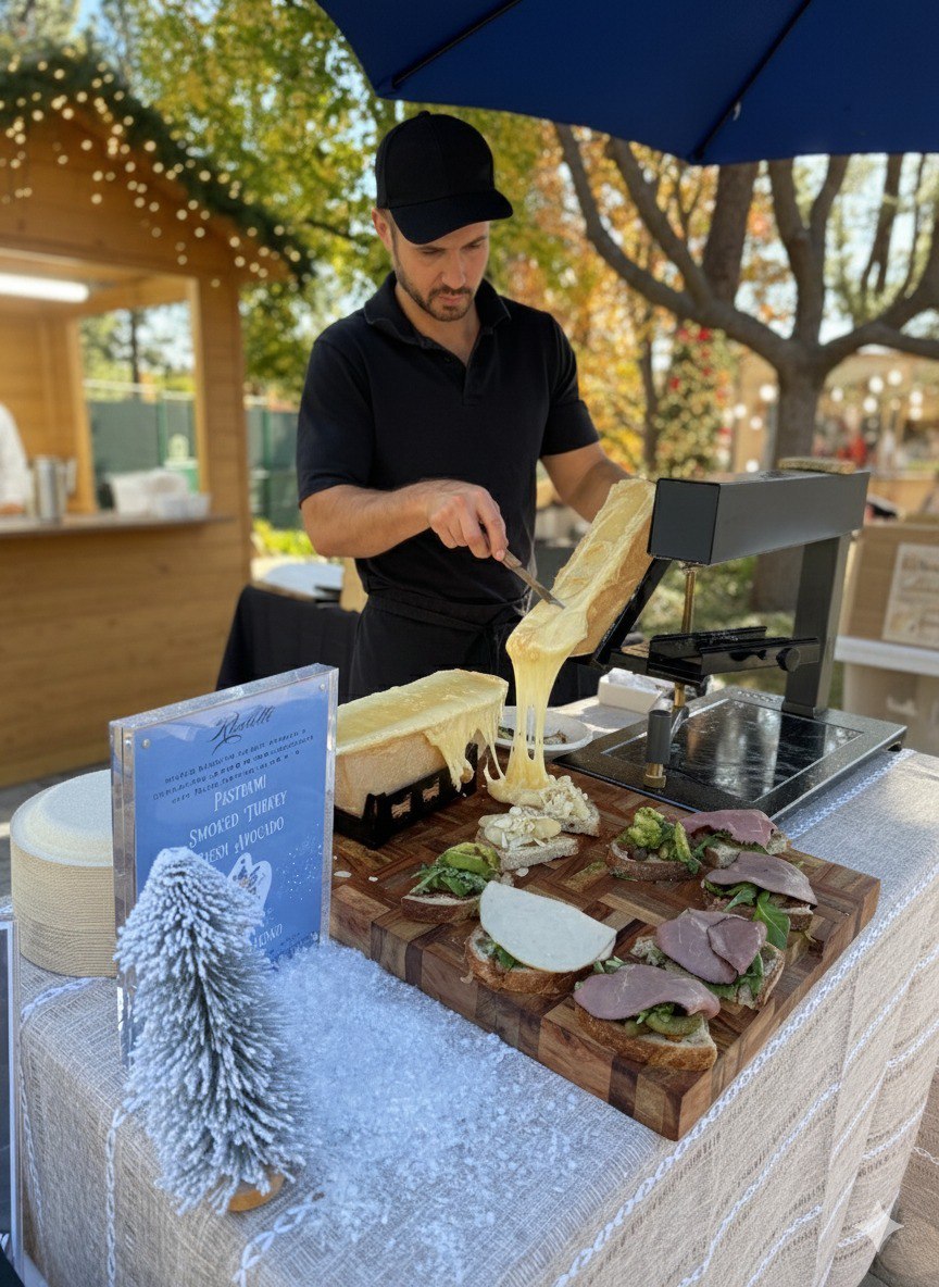 Live raclette catering